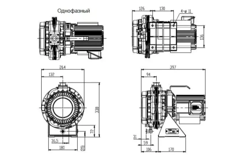 Сухой спиральный вакуумный насос Anest Iwata ISP-250E SV — фото 3